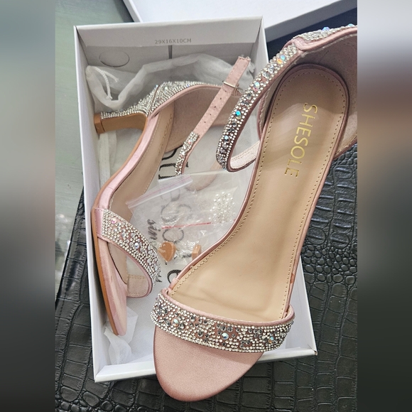 Shesole Rhinestone-Embellished Heels - Picture 5 of 5